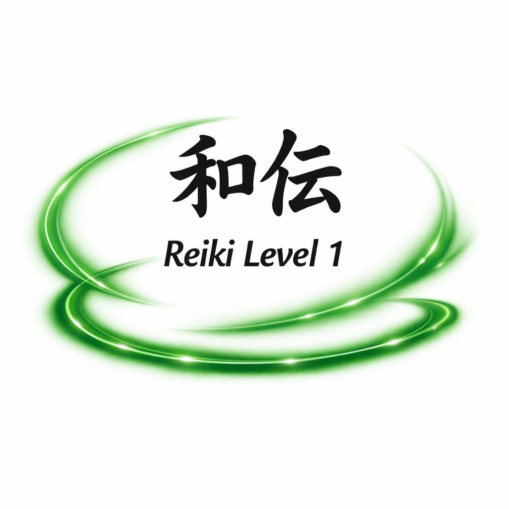 Green rings with shoden kanji and Reiki Level 1